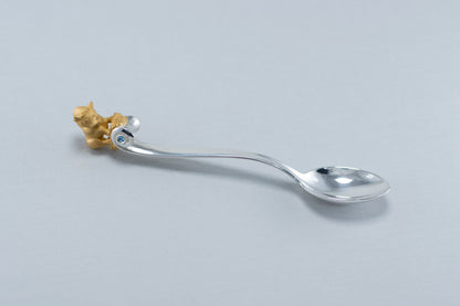 Handmade Sterling Silver Baby Spoon with Bull