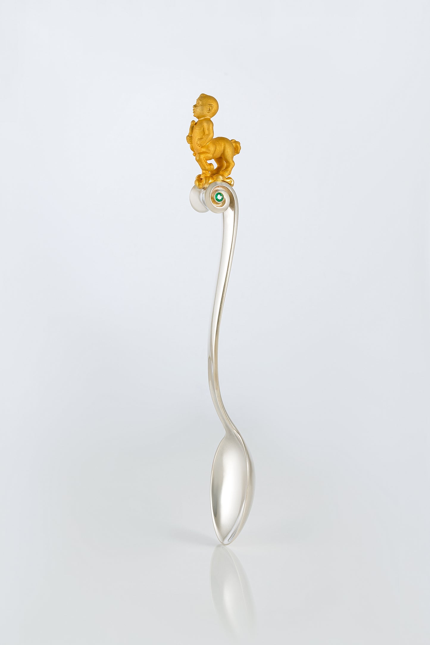 Personalized Sterling Silver Sagittarius Baby Spoon