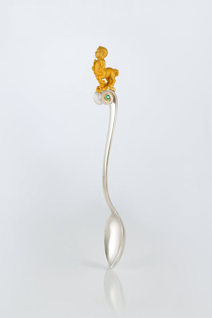 Personalized Sterling Silver Sagittarius Baby Spoon