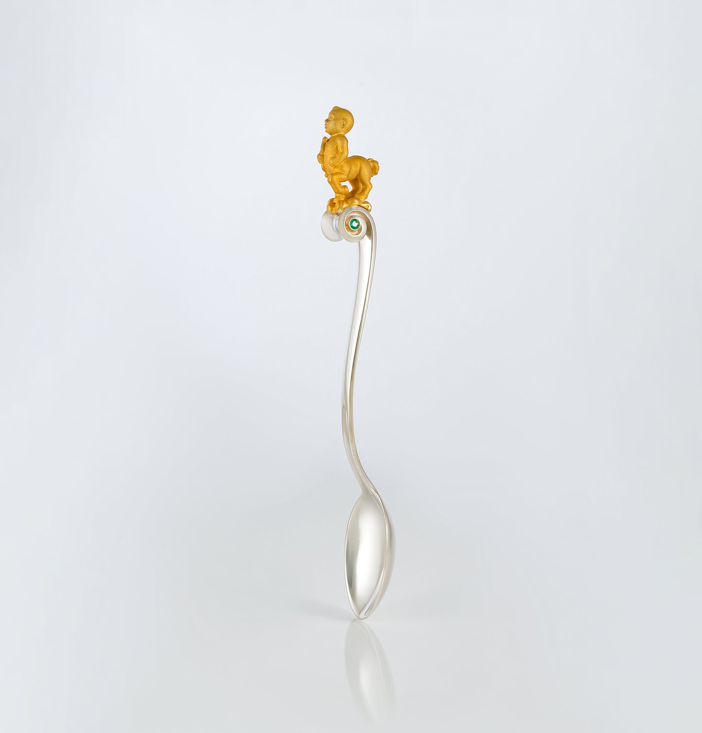 Personalized Sterling Silver Sagittarius Baby Spoon