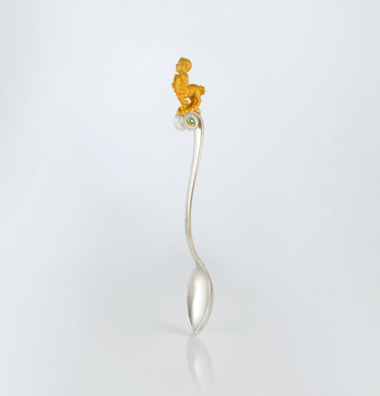Personalized Sterling Silver Sagittarius Baby Spoon