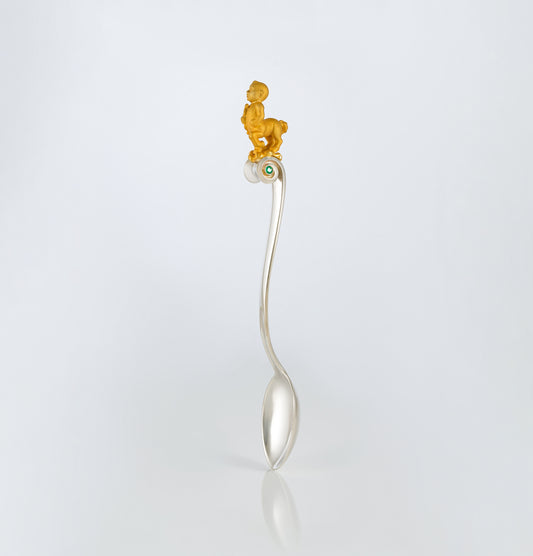 Personalized Sterling Silver Sagittarius Baby Spoon