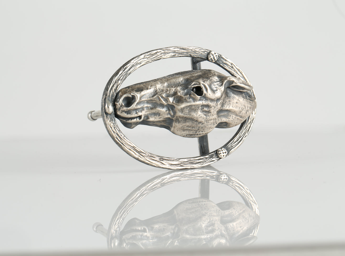 Handmade Sterling Silver Horse Head Belt Buckle