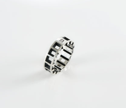 Square Statement Ring 925 Sterling Silver