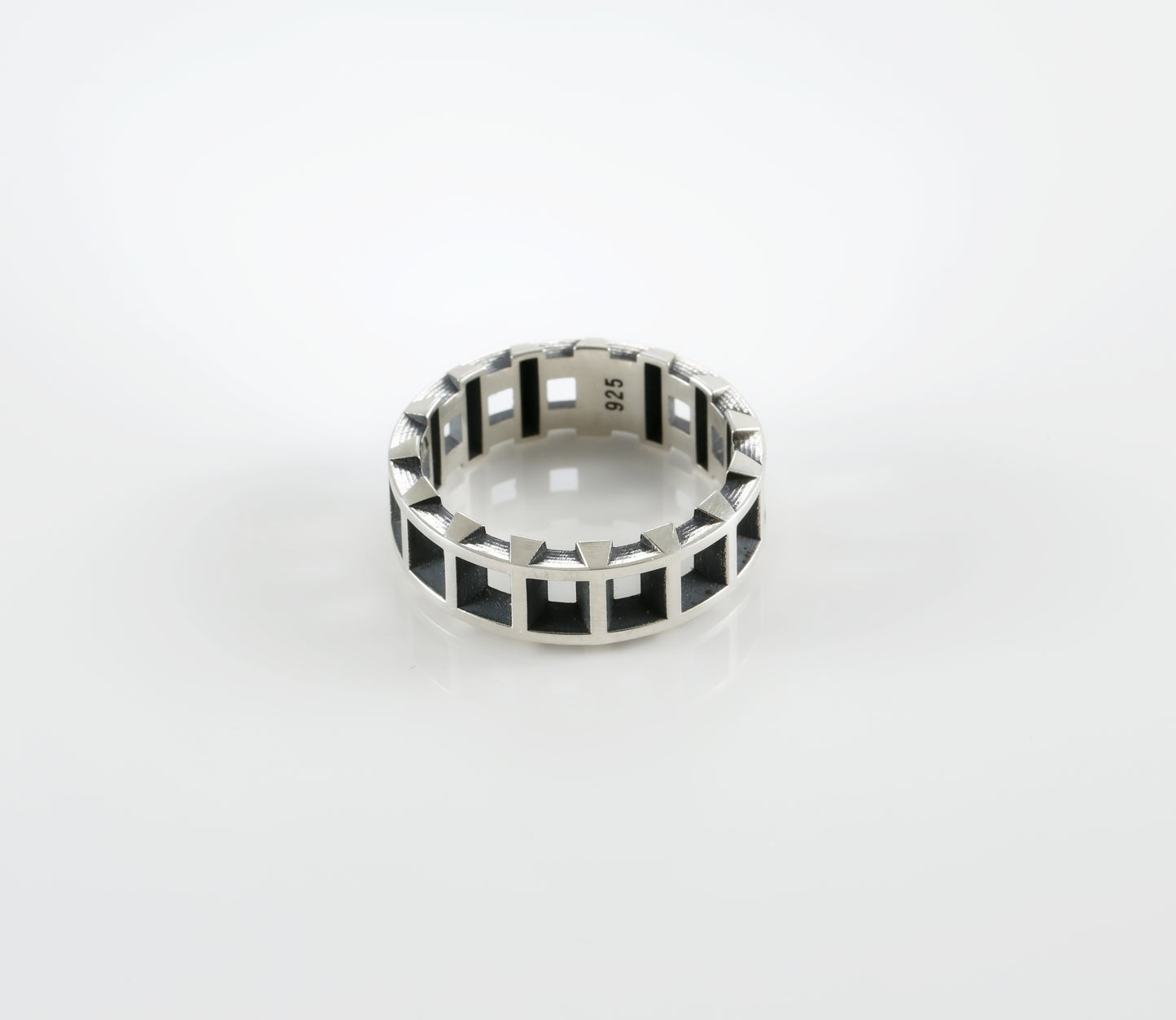 Square Statement Ring 925 Sterling Silver
