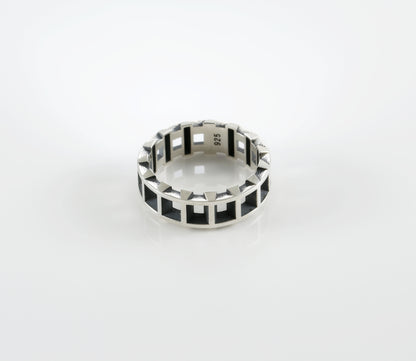 Square Statement Ring 925 Sterling Silver