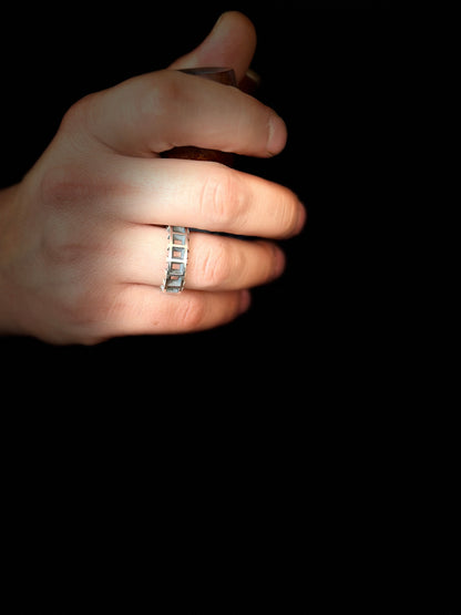 Square Statement Ring 925 Sterling Silver