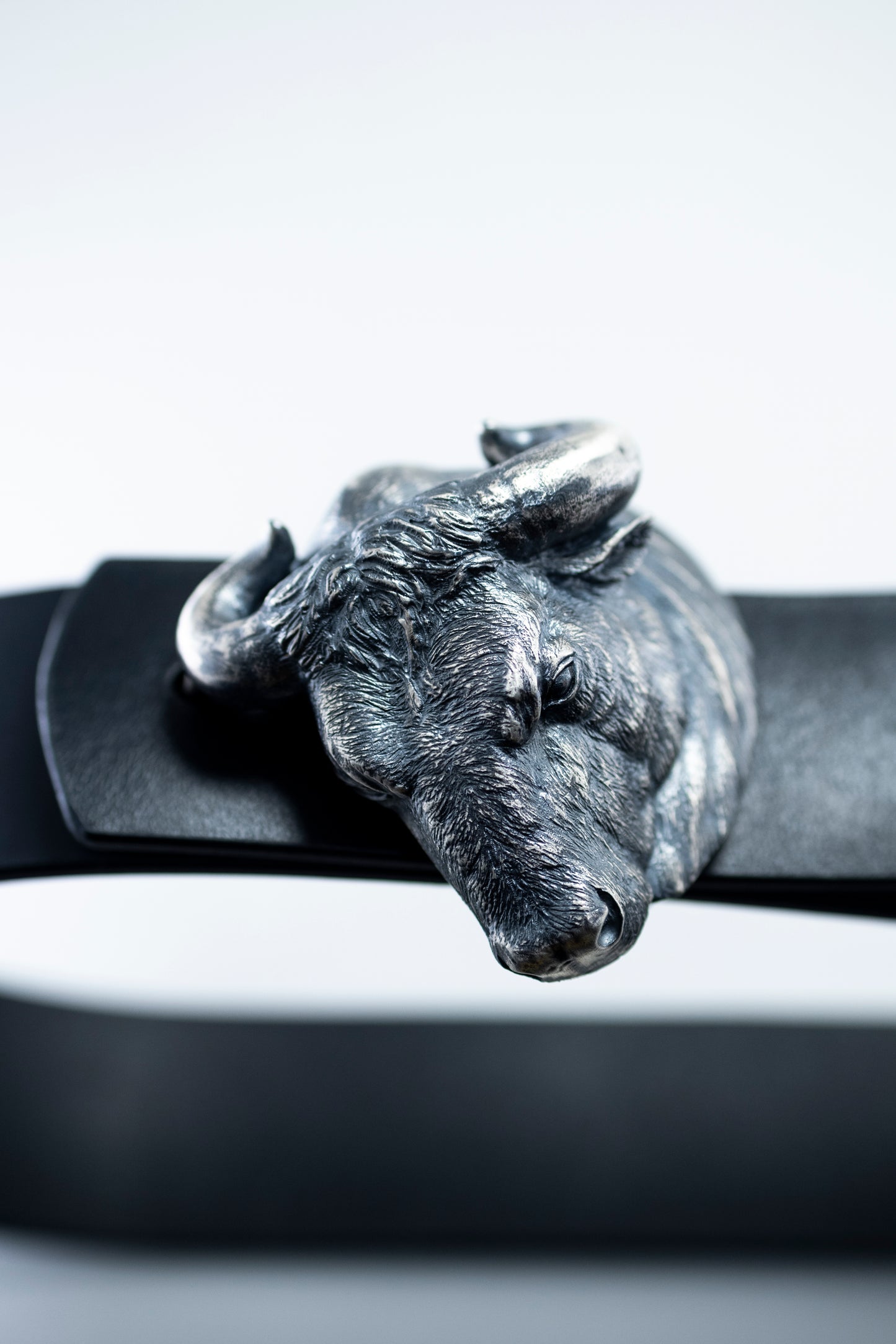 Sterling Silver Bull Head Belt