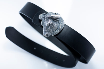 Sterling Silver Bull Head Belt