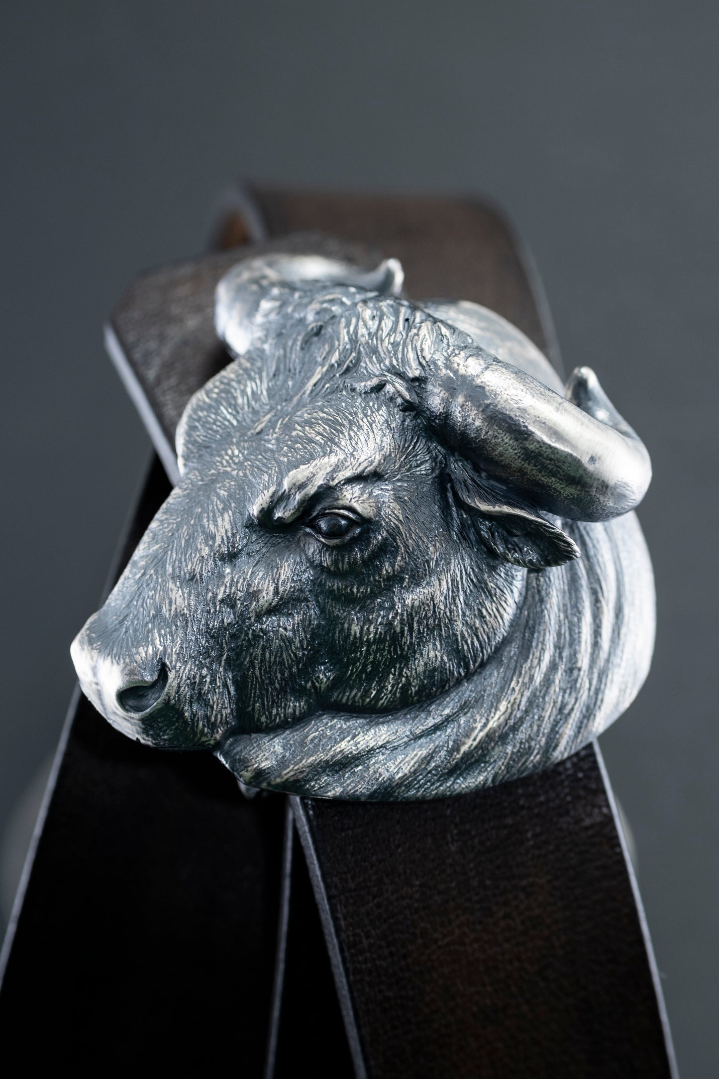 Sterling Silver Bull Head Belt