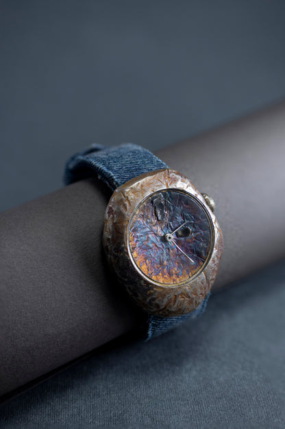 Watch With An Imitation Rusted Metal