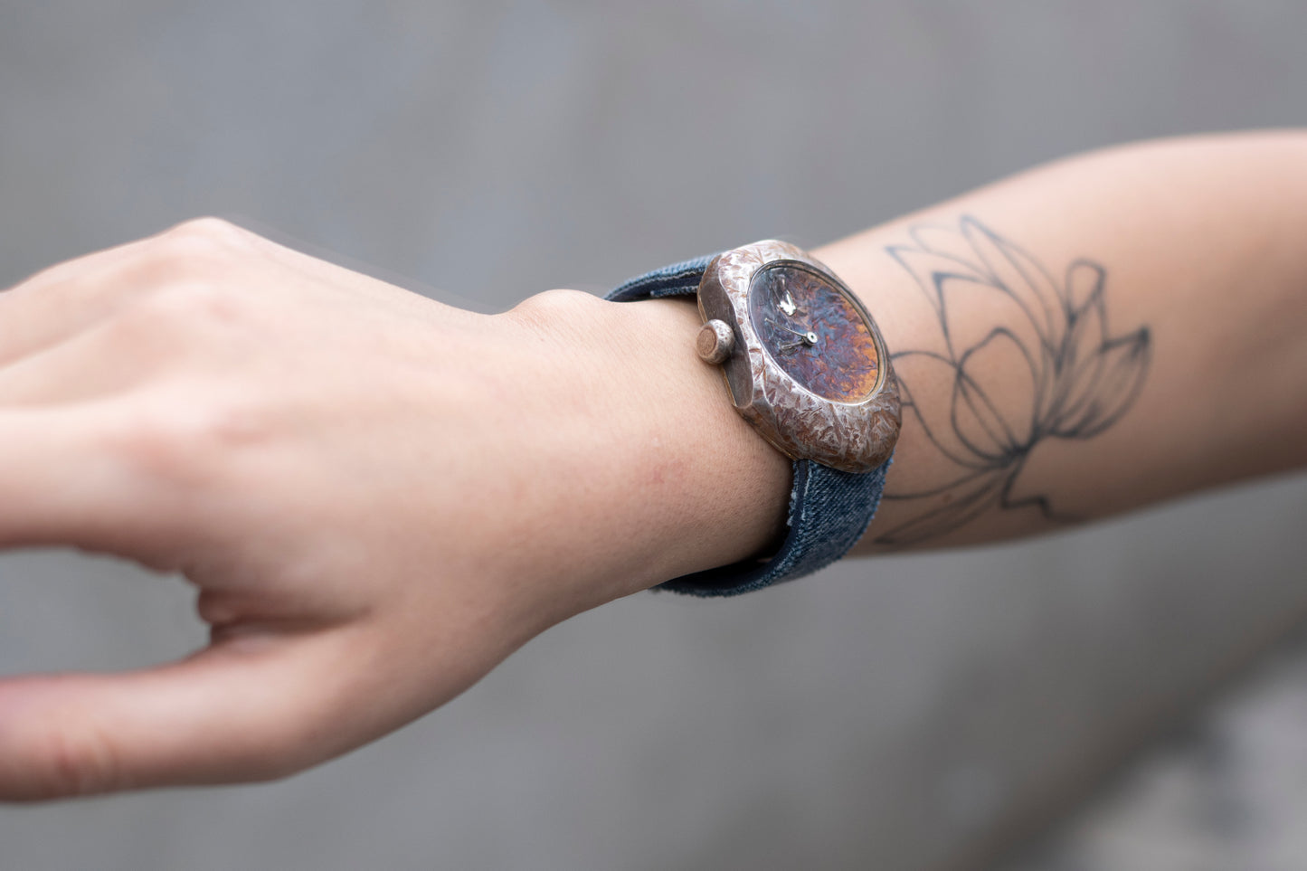 Watch With An Imitation Rusted Metal