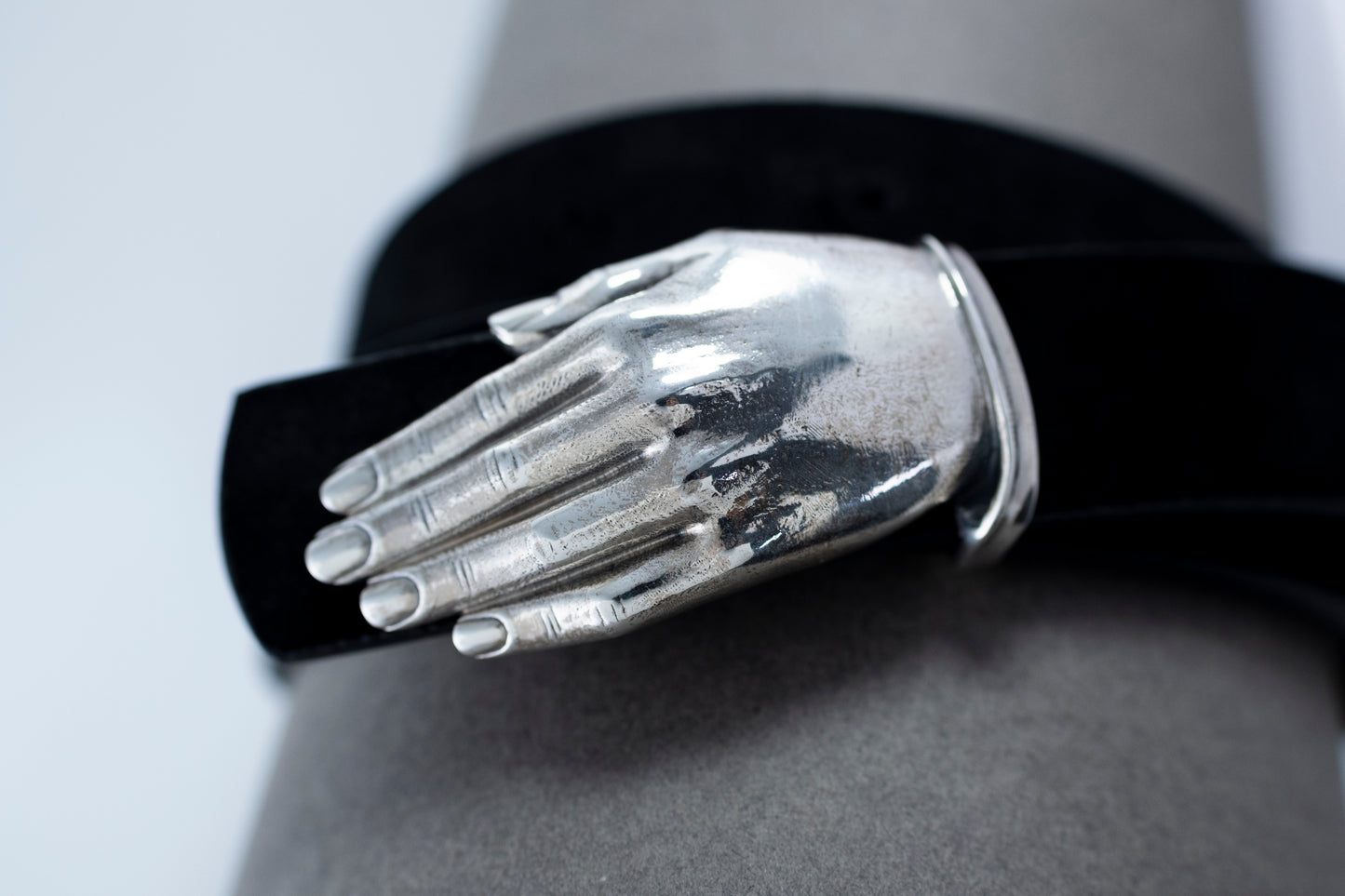 Hand Belt Buckle in Sterling Silver