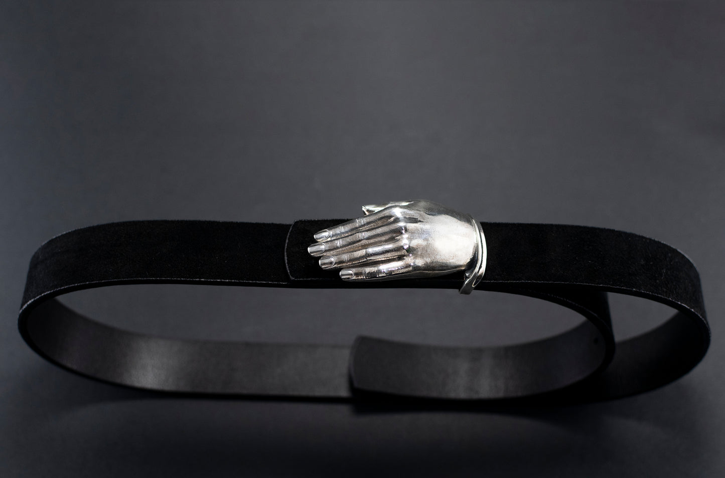 Hand Belt Buckle in Sterling Silver