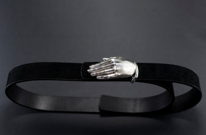 Hand Belt Buckle in Sterling Silver