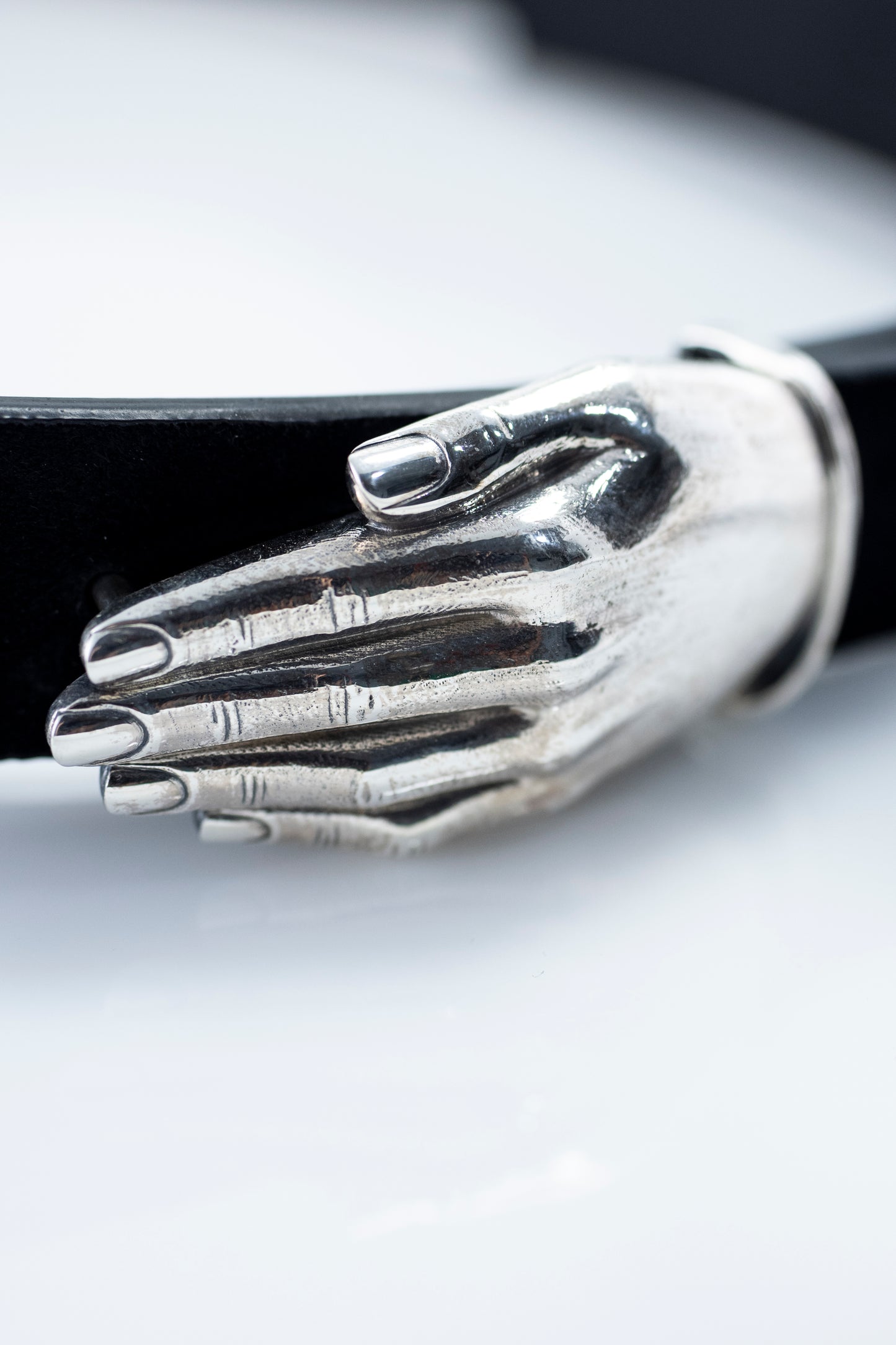 Hand Belt Buckle in Sterling Silver