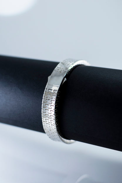925 Sterling Silver  Pattern Bracelet Unisex