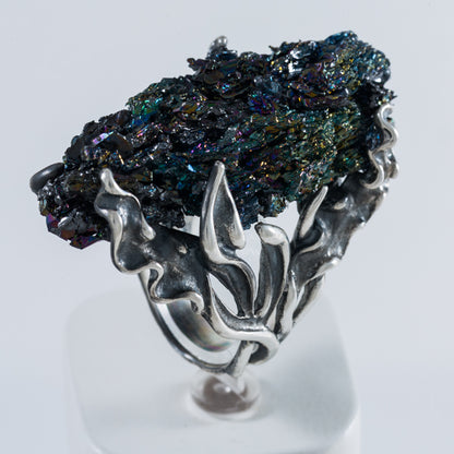 Raw Carborundum Sterling Silver Ring