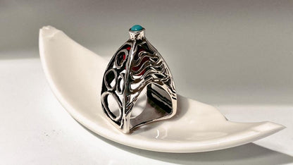 Sterling Silver Statement Ring 5th Element