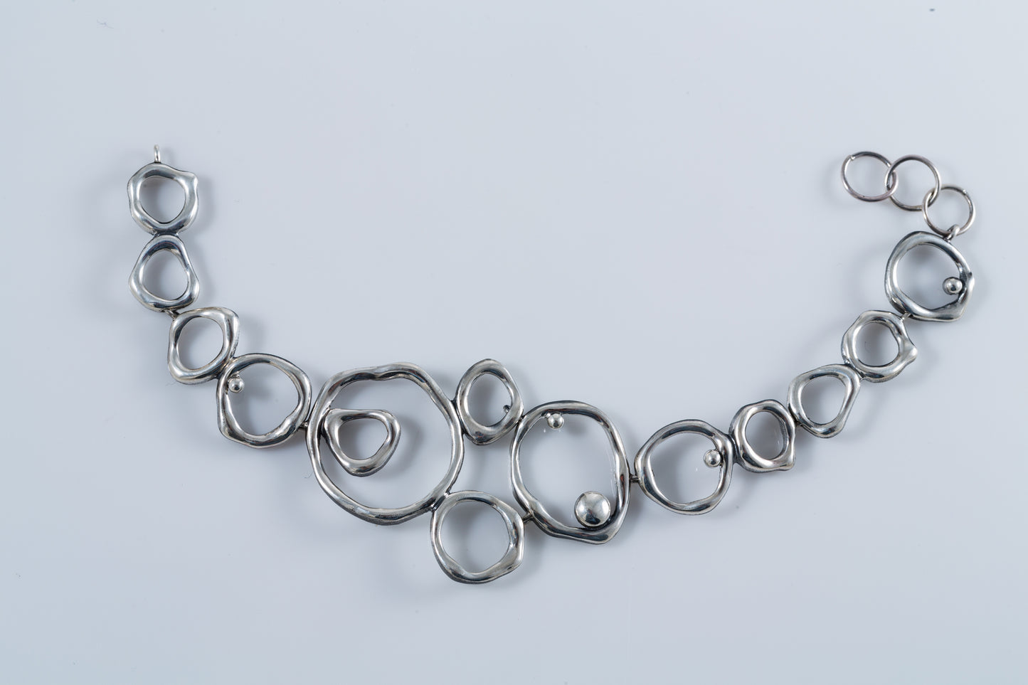 Air Element Bracelet, Handmade Geometric Silver Bracelet
