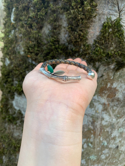 Sterling Silver Bamboo Cuff Bracelet