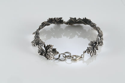 Sterling Silver Leaf Bracelet
