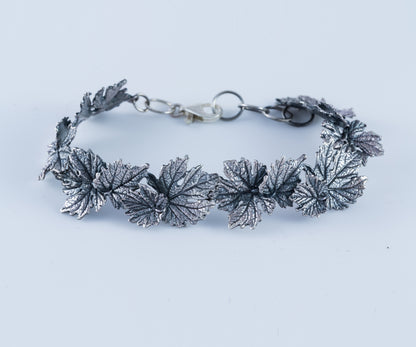 Sterling Silver Leaf Bracelet
