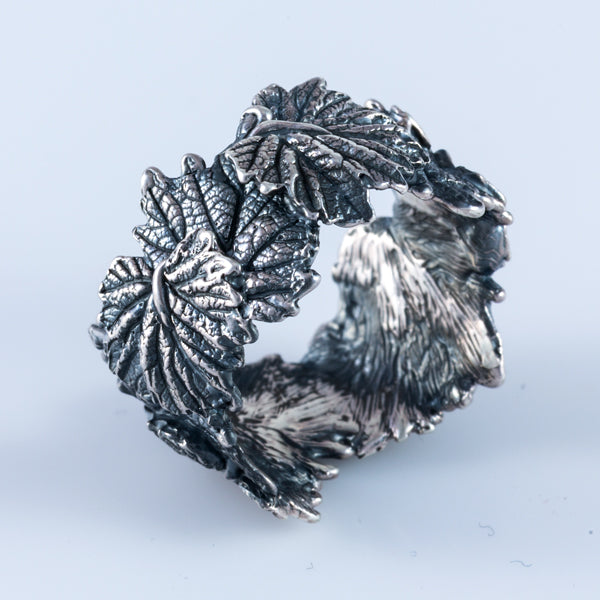 Sterling Silver Leaf Ring