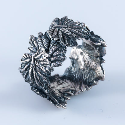 Sterling Silver Leaf Ring