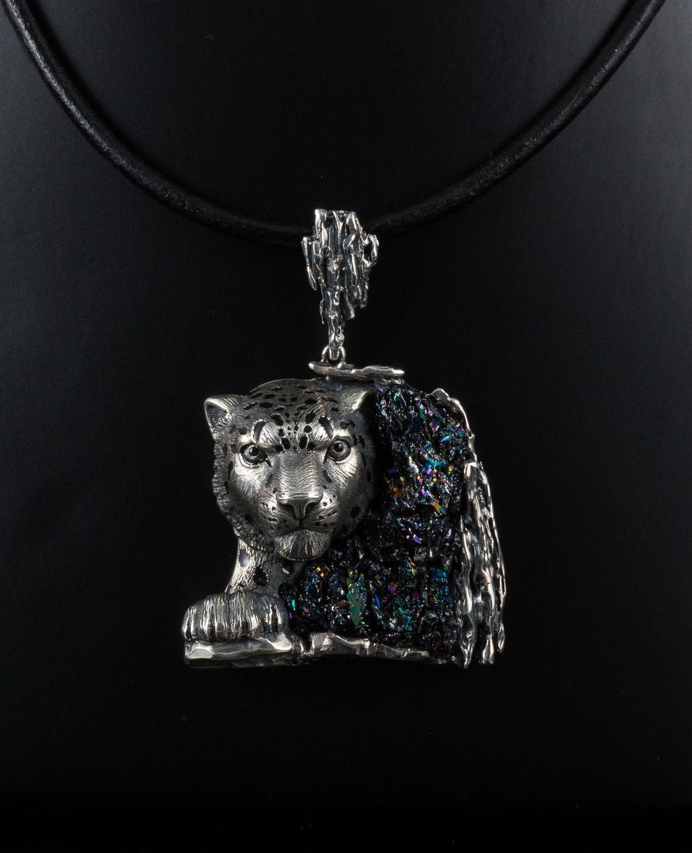 Large Wild Cat Pendant Necklace