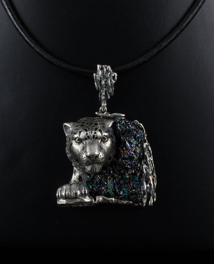 Large Wild Cat Pendant Necklace