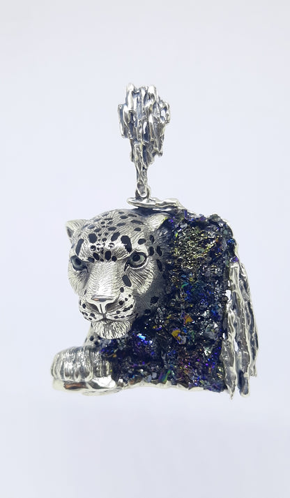 Large Wild Cat Pendant Necklace