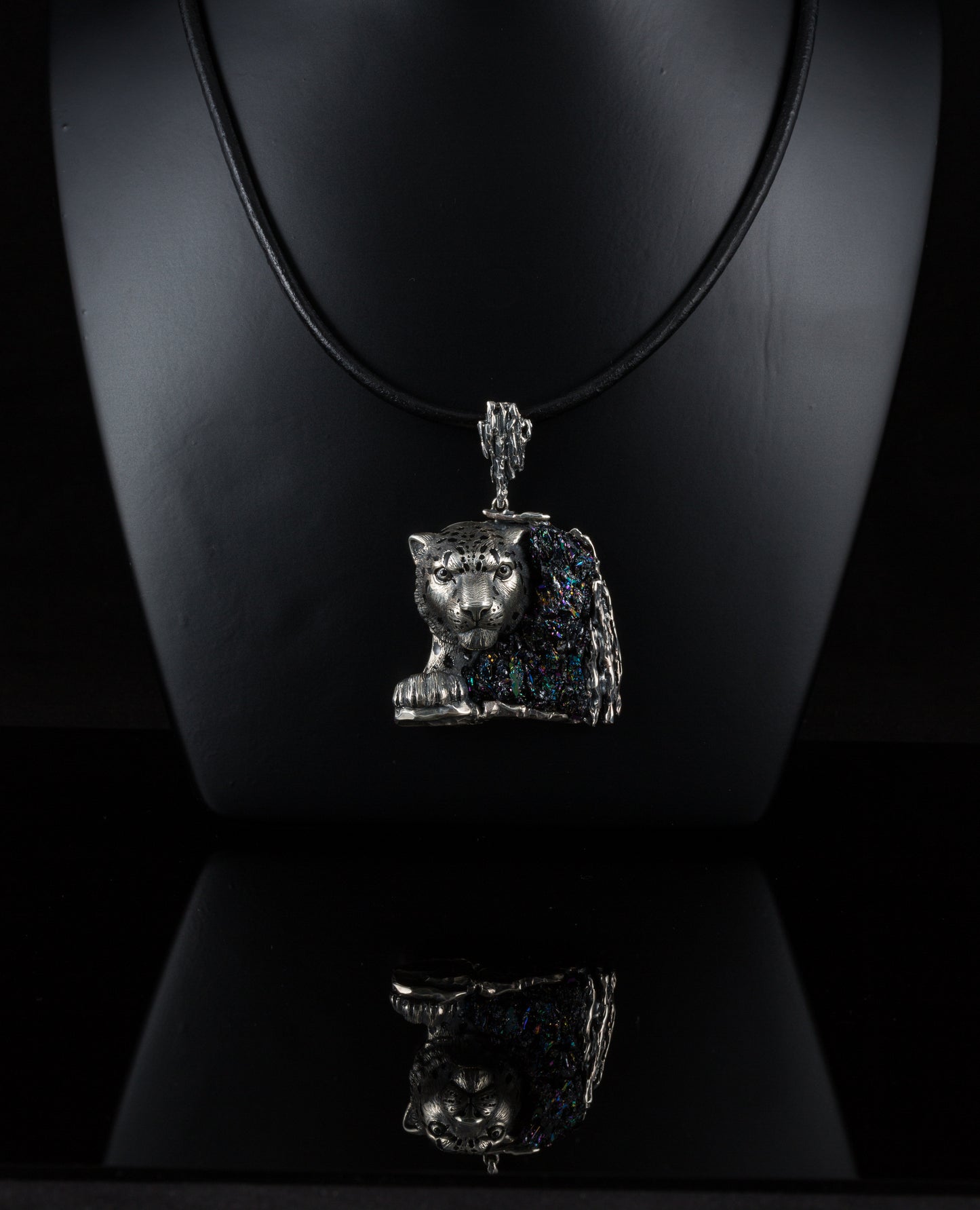 Large Wild Cat Pendant Necklace