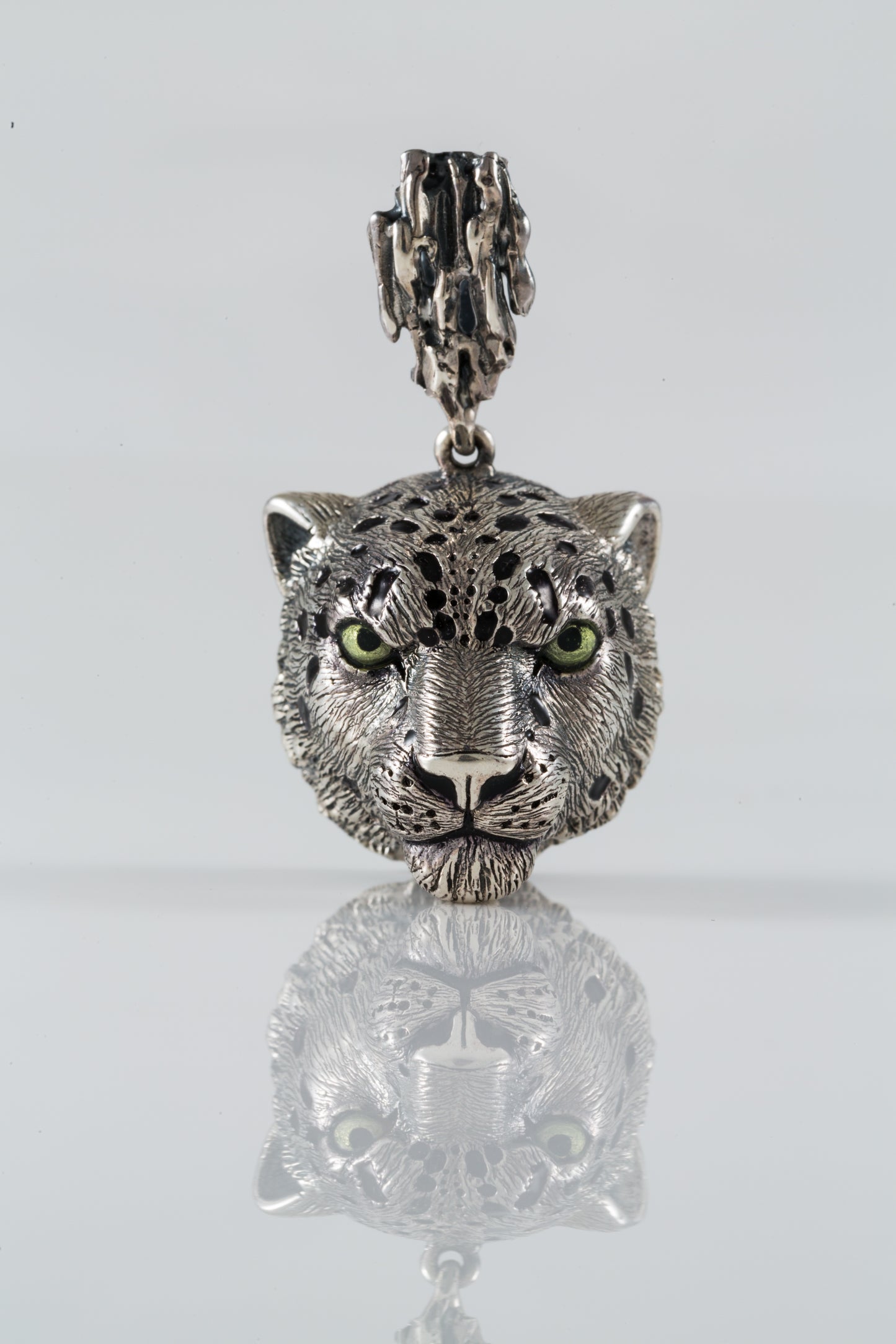Sterling Silver  Pendant "Snow Leopard "