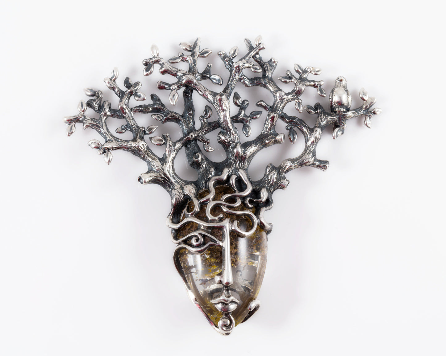 Sterling Silver Tree of Life Face Pendant