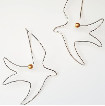 Sterling Silver Bird Earrings