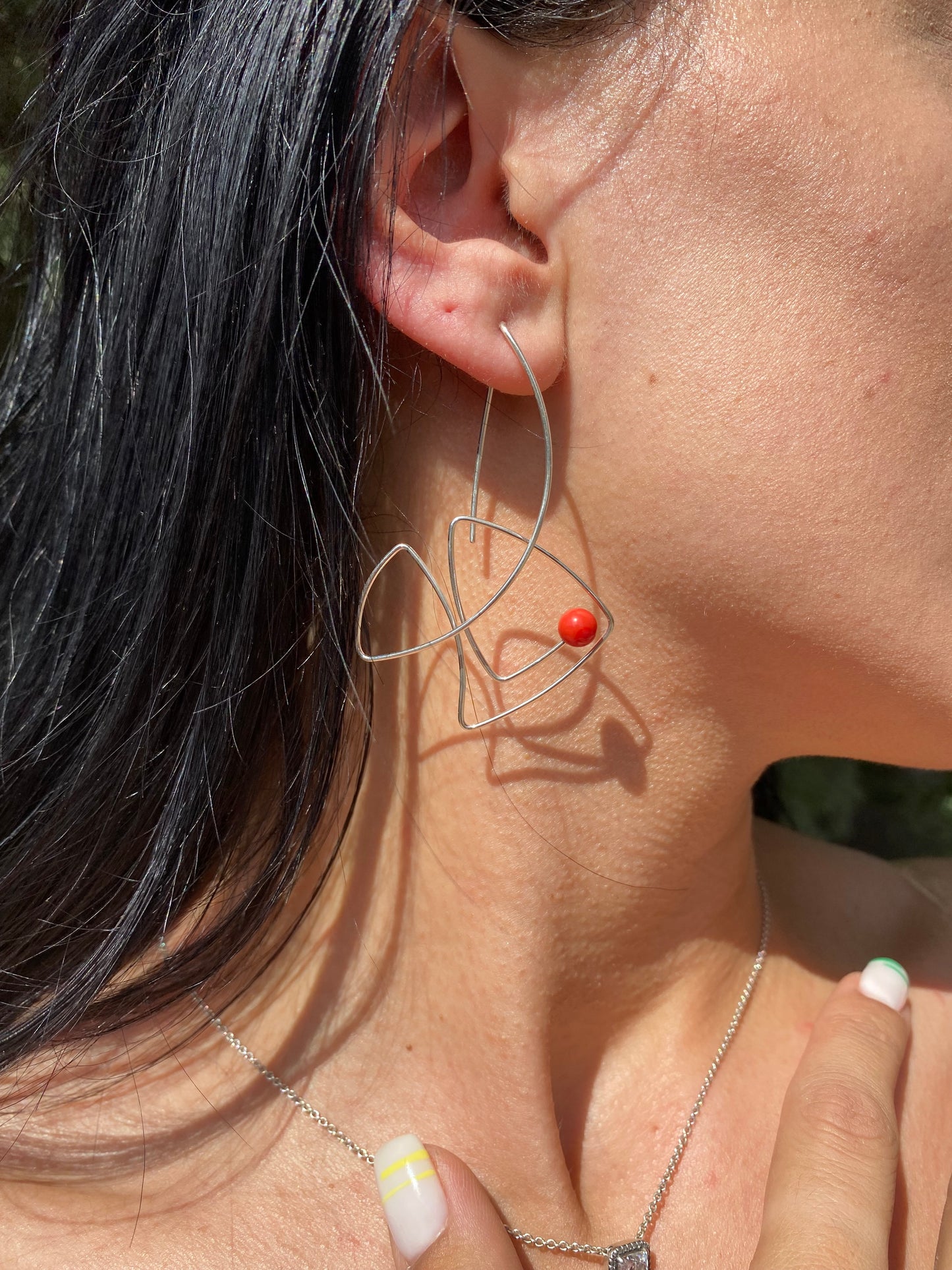 Sterling Silver Fish Earrings