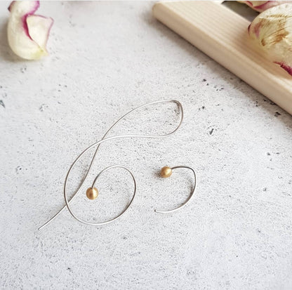 Sterling Silver Earrings Bass Clef And A Treble Clef