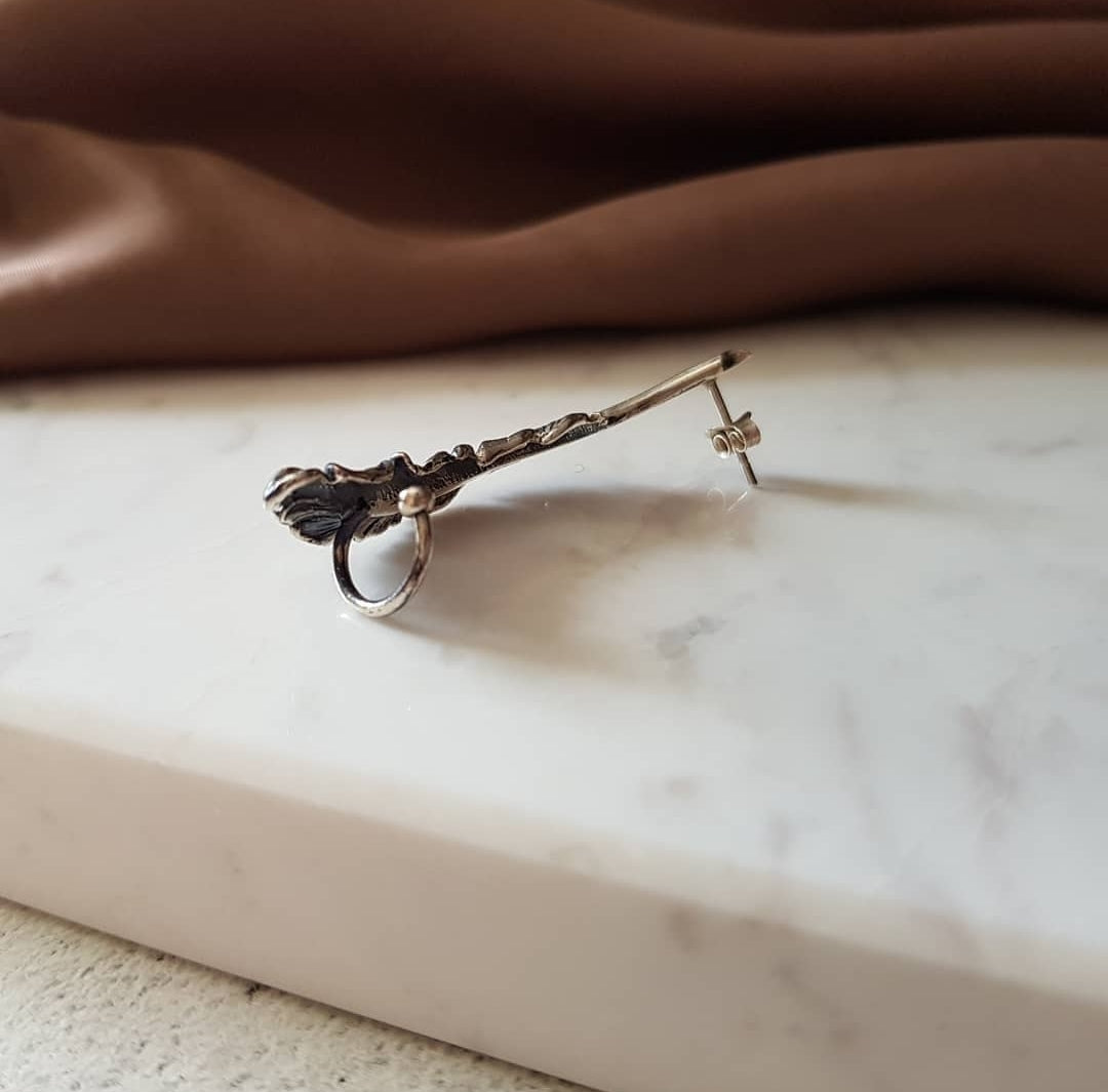 Sterling Silver Feather Ear Cuff