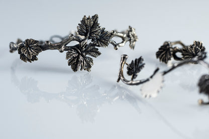 Sterling Silver Vine Leaf Ear Cuff