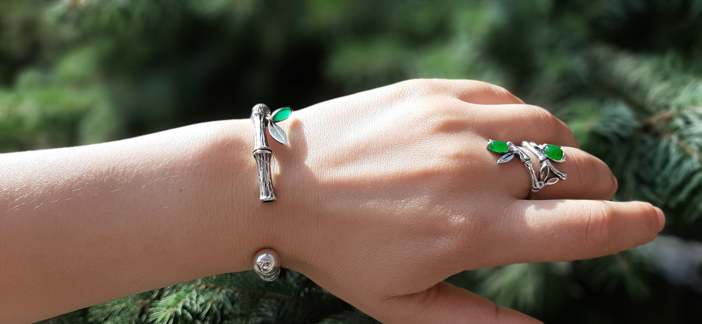 Sterling Silver Bamboo Ring