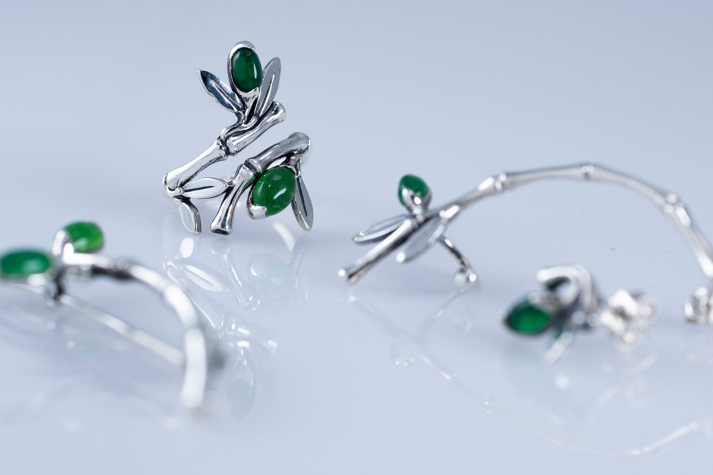 Sterling Silver Bamboo Cuff Bracelet