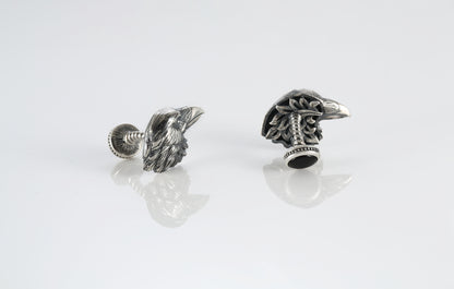 Oxidized Sterling Silver Raven Cufflinks