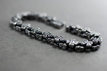 Sterling Silver Gothic Cross Bracelet