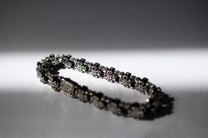 Sterling Silver Gothic Cross Bracelet
