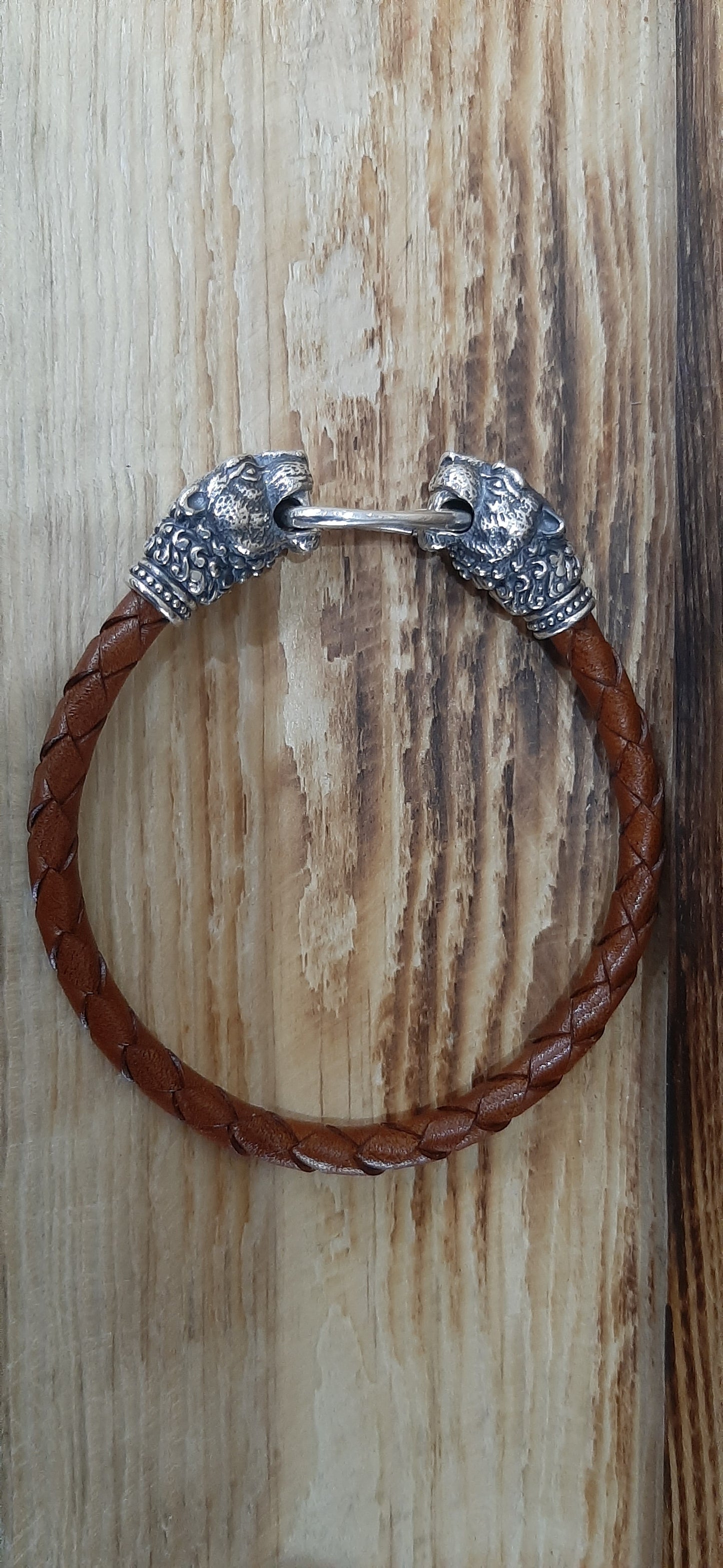 Men's Sterling Silver Panther Head Bracelet