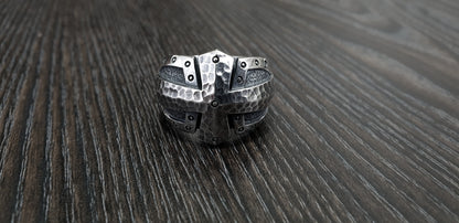 Ring In The Shape Of Medieval Armor