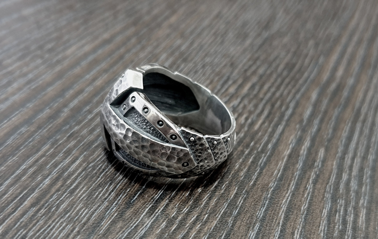 Ring In The Shape Of Medieval Armor