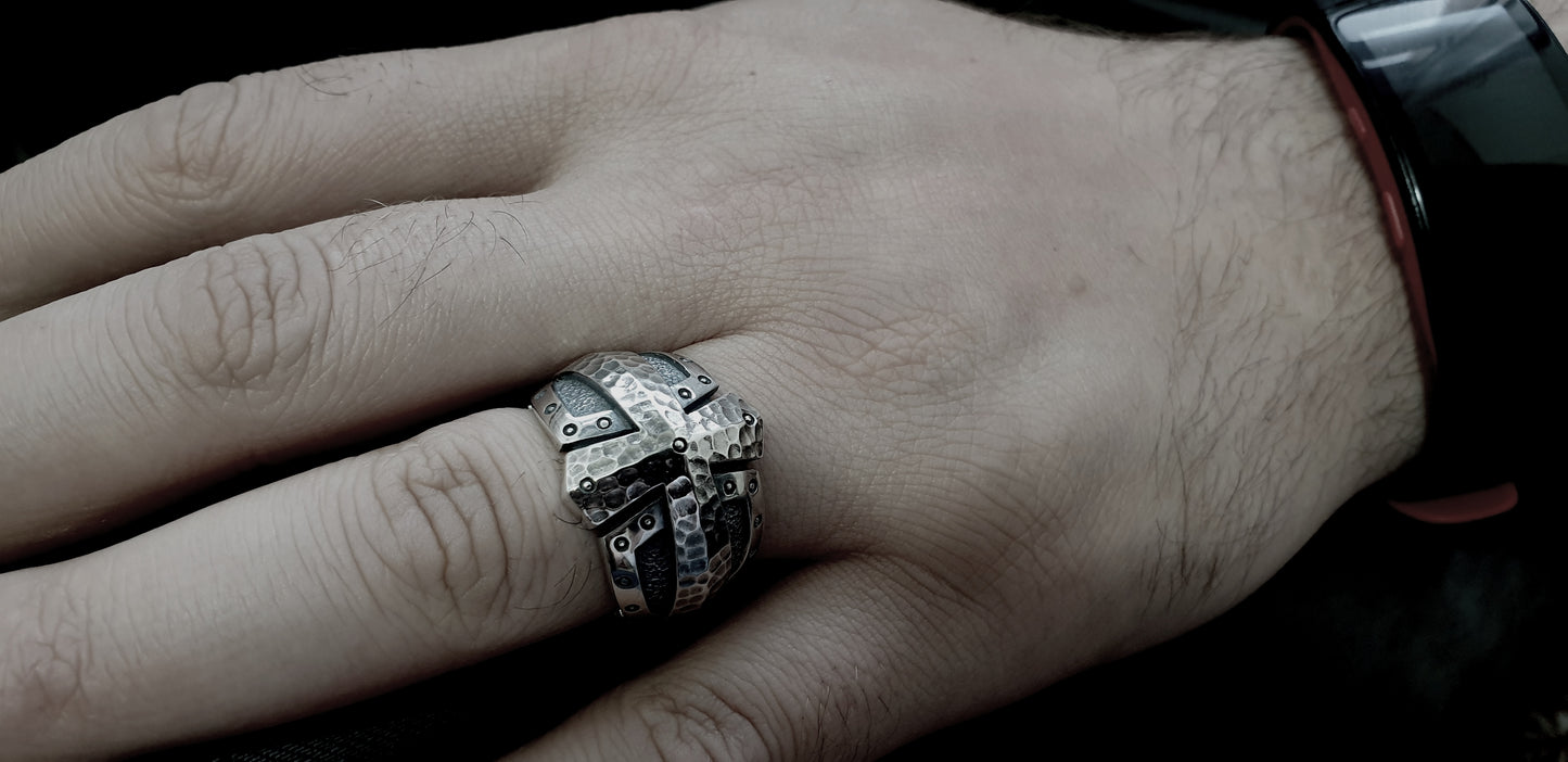 Ring In The Shape Of Medieval Armor