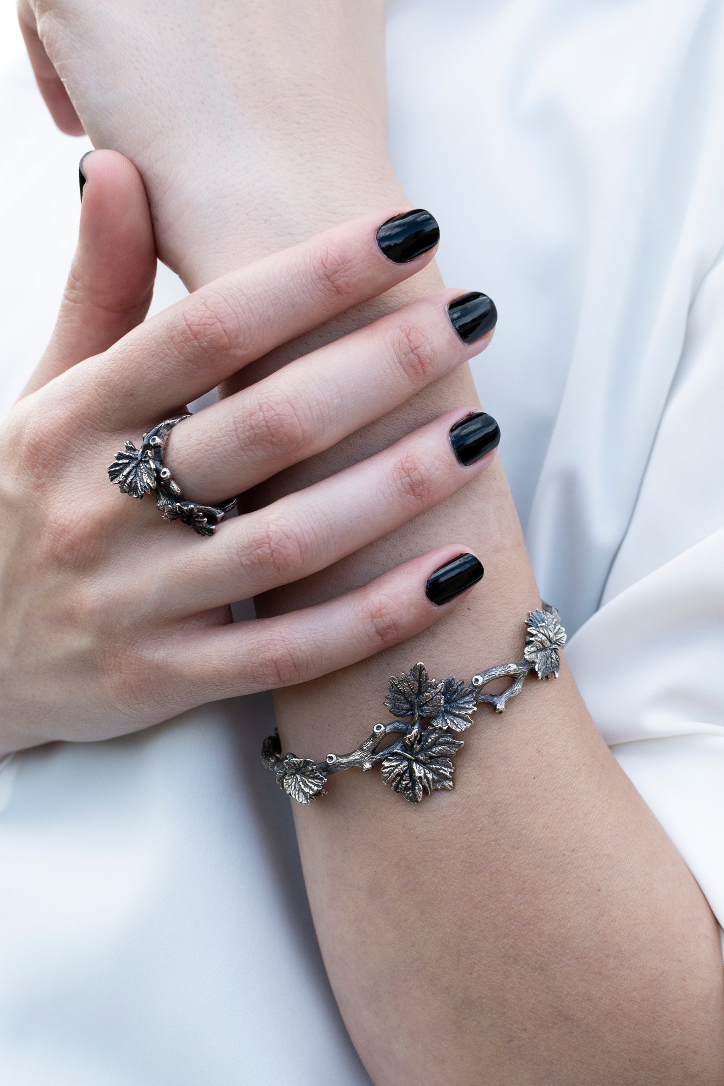 Sterling Silver Leaf Bracelet